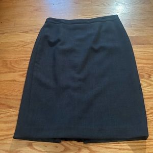 Suit skirt with lace inset